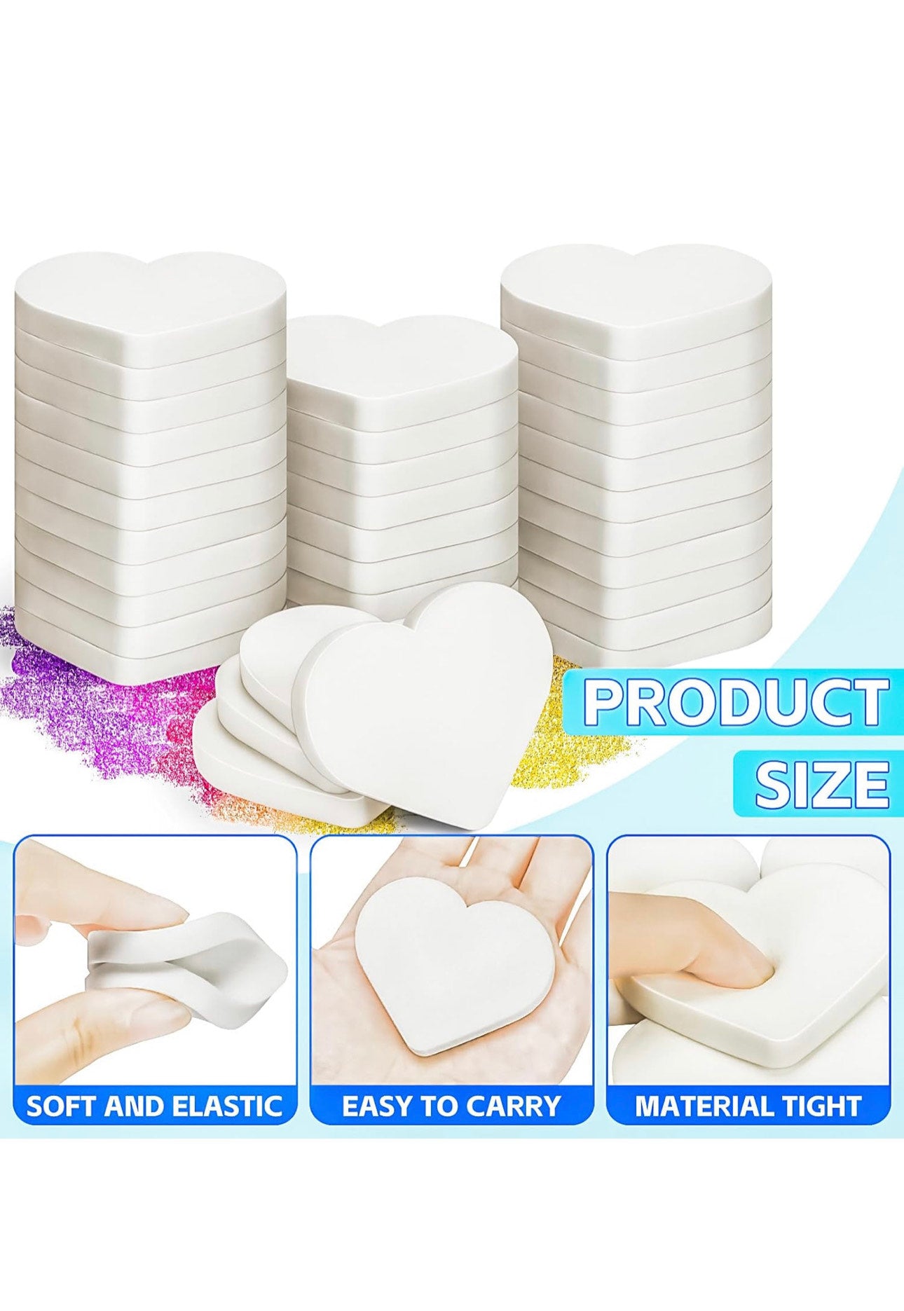 Lash Practice Heart Sponges (6 Pack)