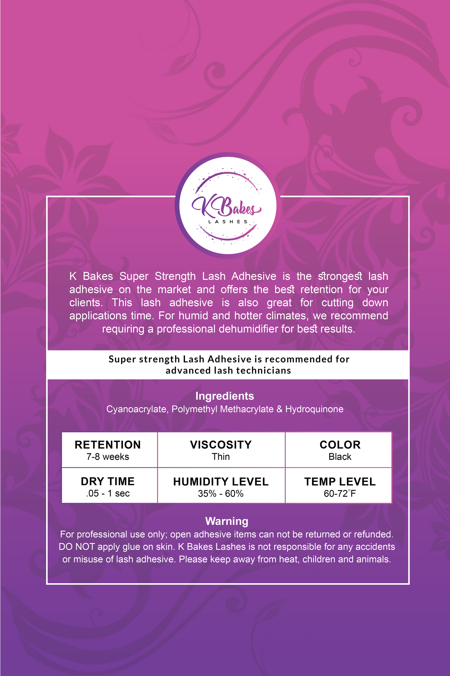 Kbakes "SUPER Strength Lash Adhesive