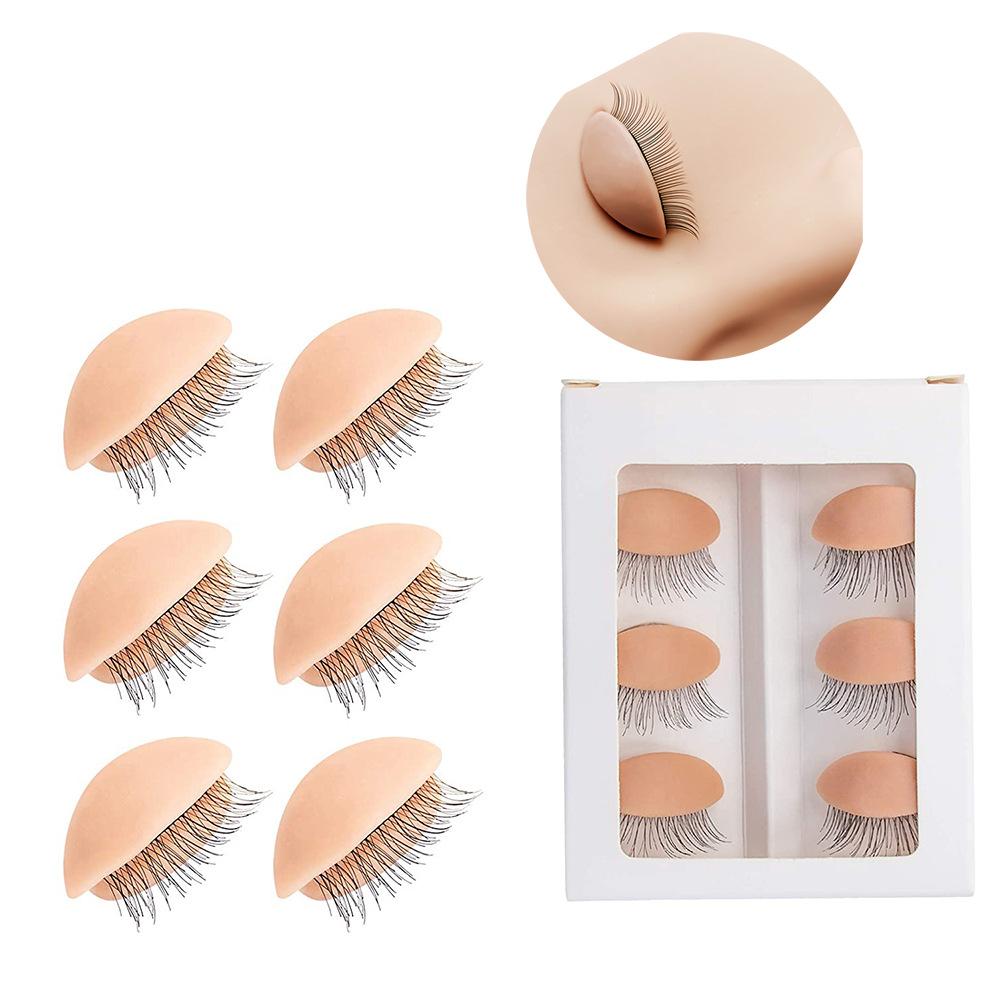 Doule Layer Replacement Eyelids For Mannequin Training(6Pcs)